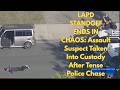 Full HIGH-SPEED CHASE:  LAPD STANDOFF ENDS IN CHAOS Assault Suspect Taken Into Custody After!