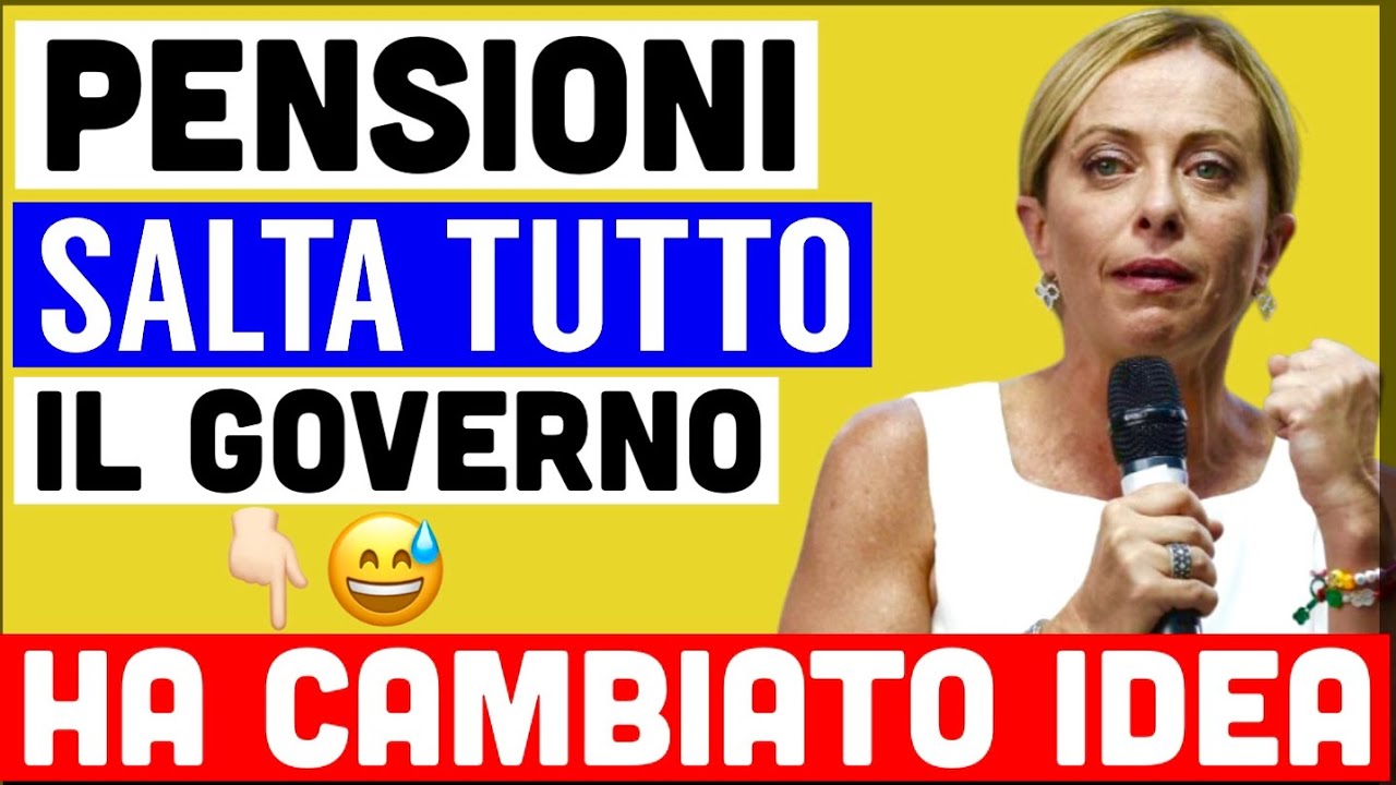 🟣 PENSIONI SALTA TUTTO 👉🏻  IL GOVERNO FA DIETROFRONT! ECCO COSA È EMERSO 