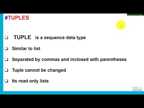 IoT LOGICAL DESIGN USING PYTHON    LEC 5  TUPLES