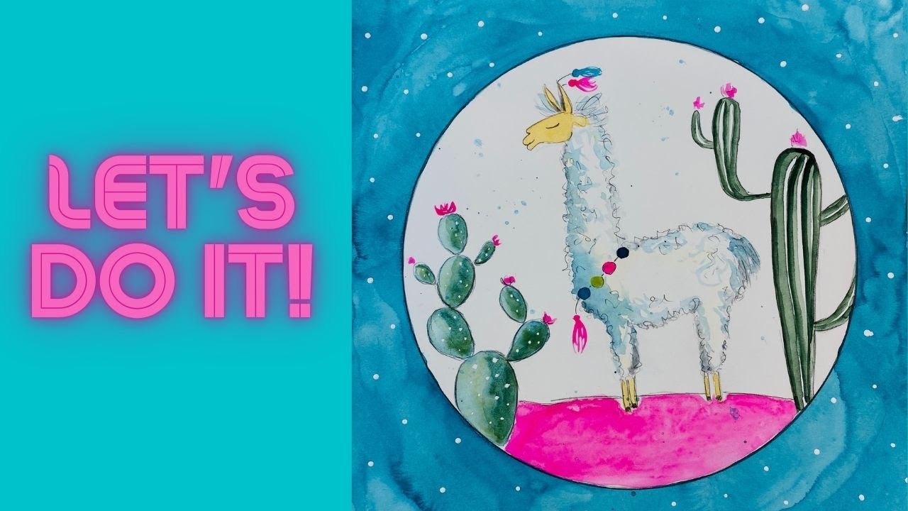 LOVELY LLAMA Watercolor Tutorial with Karen Campbell - YouTube