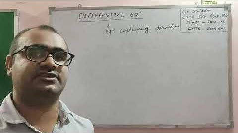 Differential Equation 01 ( for NET JRF JEST GATE TIFR)