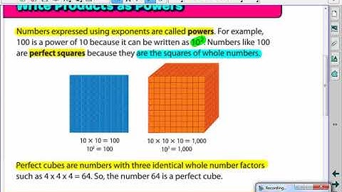 Ch6 Lesson 1   Powers & Exponents video lecture