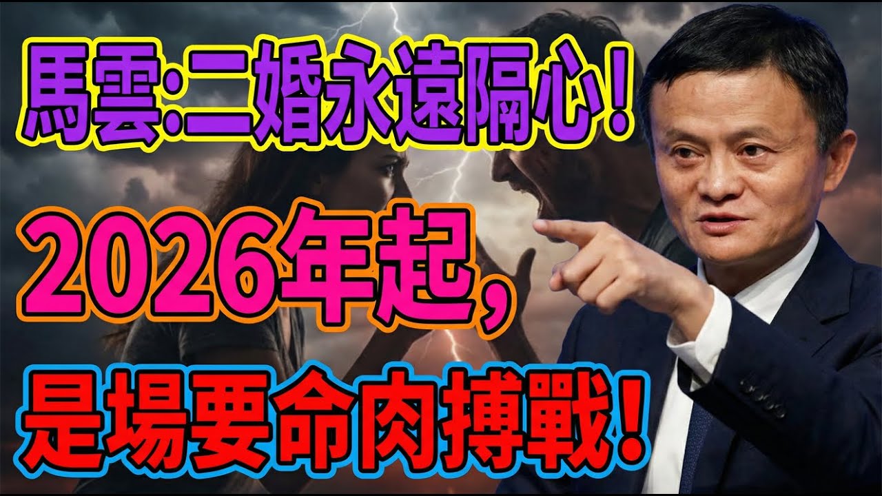 馬雲：二婚夫妻永遠隔著心！2026年後的重組家庭，本質上就是一場高風險的肉搏戰！#二婚現狀#重組家庭#利益糾紛#人性現實