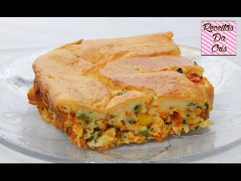 TORTA DE FRANGO COM LEGUMES | RECEITAS DA CRIS