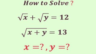 An Outstanding Olympiad problem | Can you Solve this radical Problem  | Algebraic equation | x=?,y=?
