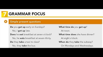 Interchange Intro U6.7 GRAMMAR FOCUS