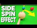 Snooker Side Spin Effect Cue Ball Throw