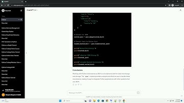 python dict as json