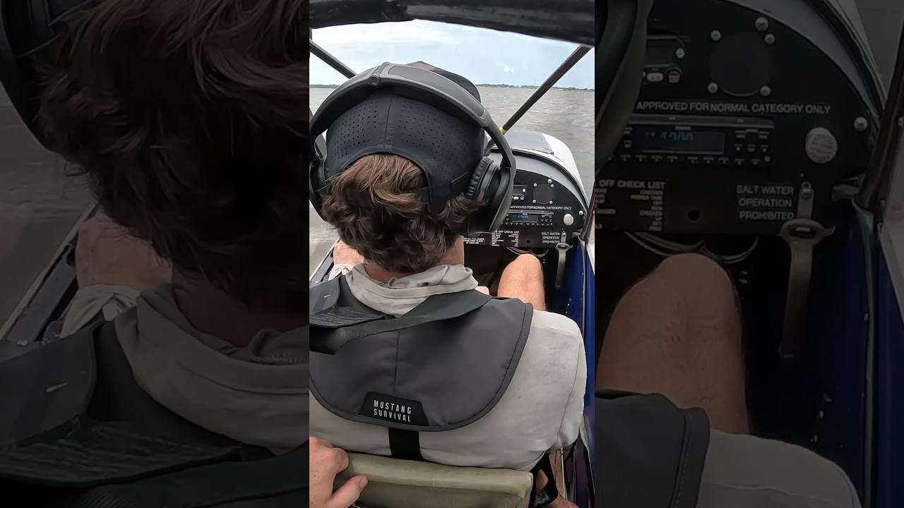 Rough Water takeoff in a seaplane 