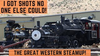 MOST steam locomotives I've seen in ONE PLACE  THE GREAT WESTERN STEAMUP