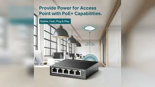 Overview: TP-Link TL-SG1005P, 5 Port Gigabit PoE Switch, 4 PoE+ Ports @65W, Desktop, Plug &amp; Play...