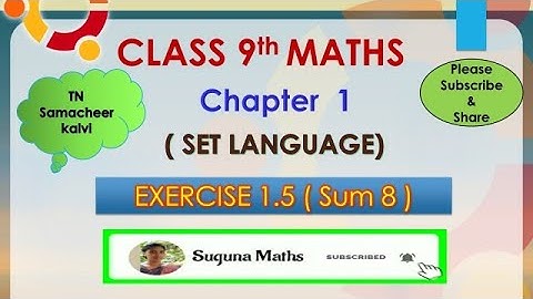 Class 9th Maths Chapter 1(Set language) Exercise 1.5 ( Sum 8 )🙂