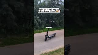 La loi des 25 km/h pour les trottinettes est ridicule ?😳‼️ #loi #debridage #trottinetteelec #Shorts
