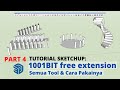 Array Tool dan Buat Tangga Memutar di Sketchup pakai 1001bit free extension (PART 4)