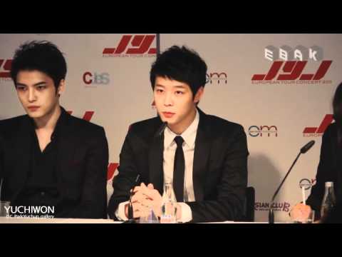 111104 JYJ's Press Conference in Berlin - Yoochun focus (2)