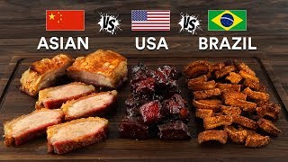 Pork BELLY 3 WAYS  Asian, USA & Brazilian! Which is BEST?