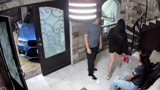 Woman Falls While Climbing Stairs at Home