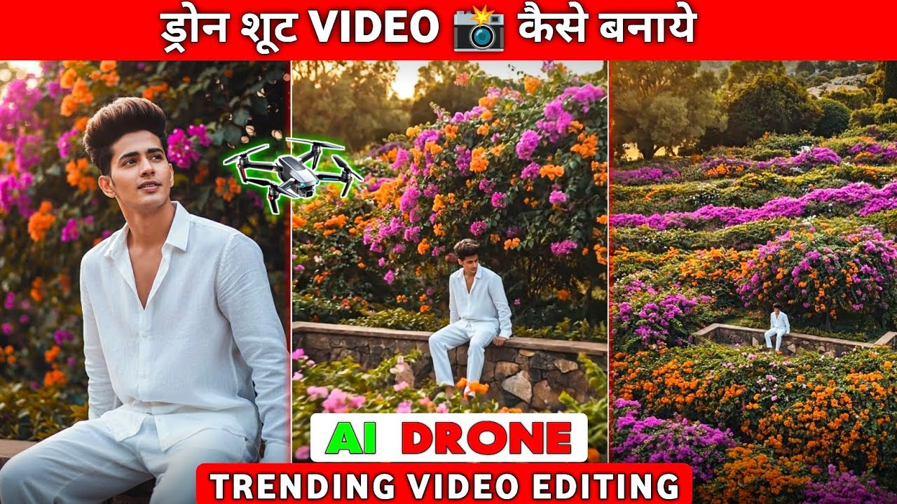 Drone shoot video kaise banaen | how to make ai drone video | instgram ...