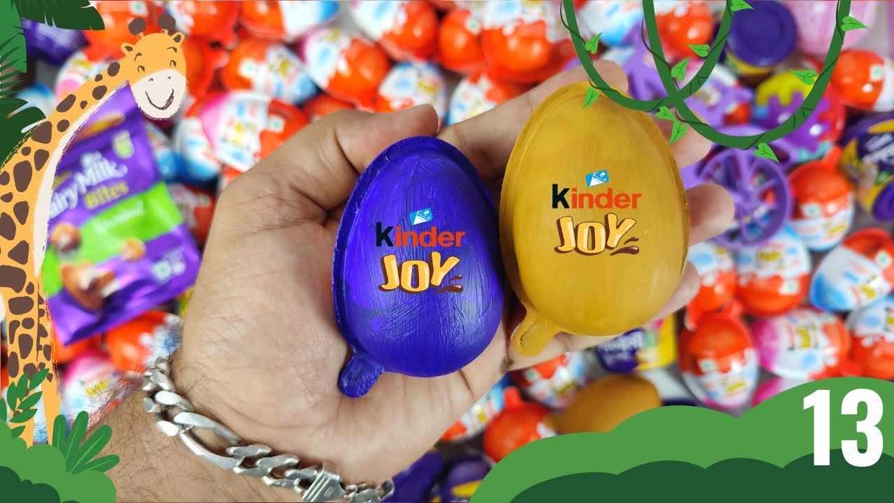 ASMR New! Colored kinder joy opening asmr Kinder joy eggs surprise