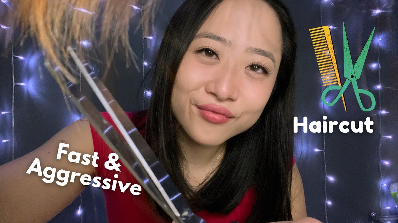 ASMR | Fast & Aggressive Haircut, Chopping Off All Your Hair