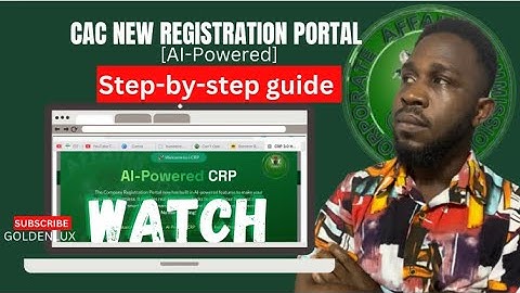 New Cac Registration Portal || Business Registration  with The New cac Ai-powered portal