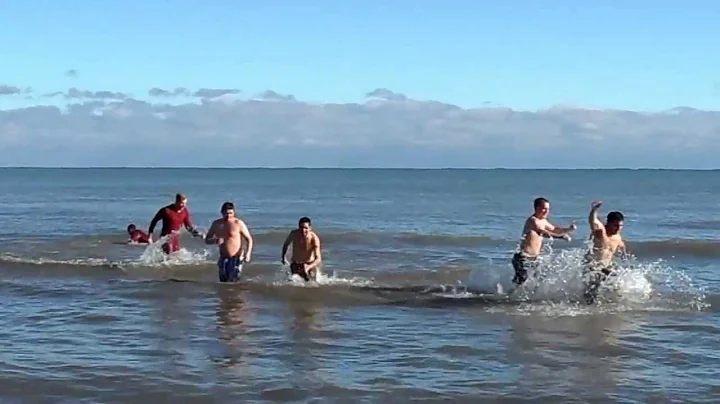 004.MP4  Polar Plunge Bradford Beach 2013  Video 1
