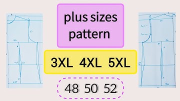 🤑❌Basic Bodice Pattern For Plus Size|3XL-4XL-5XL sizes|48-50-52 sizes|patternmaking|patterndrawing