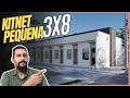 Kitnet 3x8  kitnet simples com 24m 