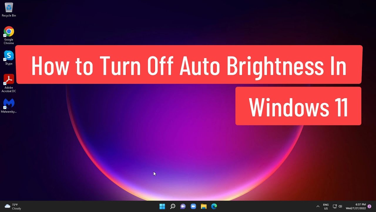 How To Turn Off Auto Brightness In Windows 11 YouTube