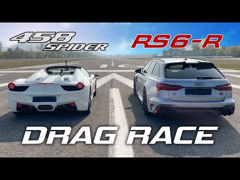 FERRARI 458 vs AUDI RS6 R ABT - TIME TO DRAG
