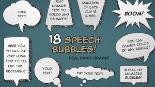 Cartoon Speech Bubbles (After Effects template)