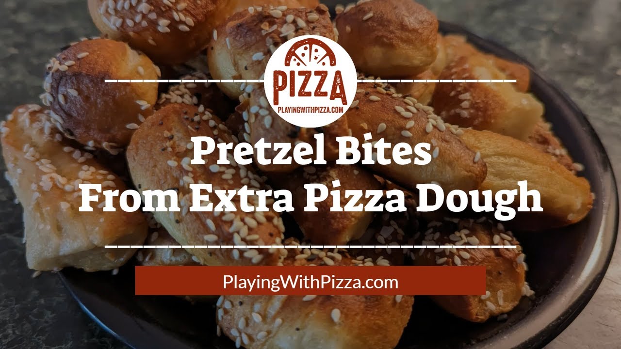 Pretzel Bites Made With Extra Pizza Dough