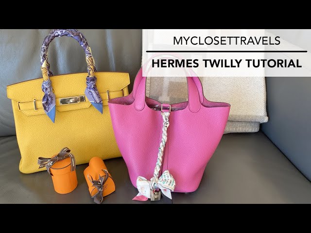 How to tie a twilly on your #birkin #TwillyTutorial #HermesAddict #Her