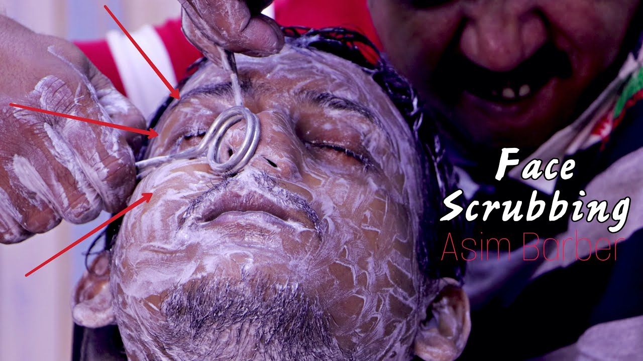 Face Scrubbing & Cleaning With Metallic Tools / Neck Crack Intense