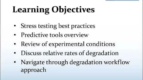 ST101 Lecture 5: Monitoring Organic Impurities during Stability Program