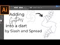Adding Gathers into a dart by slash and spread method in Illustrator