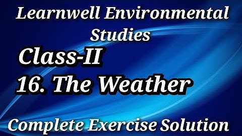16. The Weather || Class 2 || learnwell EVS || Complete Exercise Solution || Question Answers ||