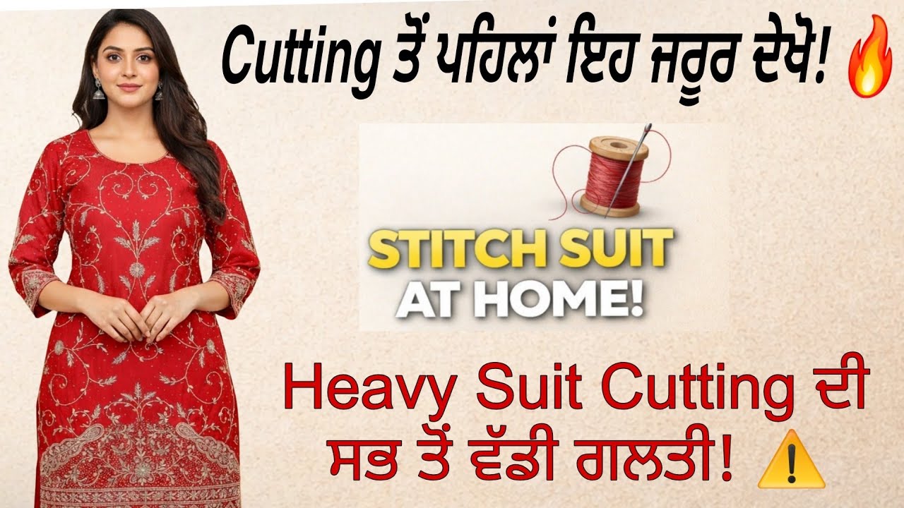 ✂️Heavy Suit Cutting ਹੁਣ ਘਰ ਬੈਠੇ ਸਿੱਖੋ 💯Easy 