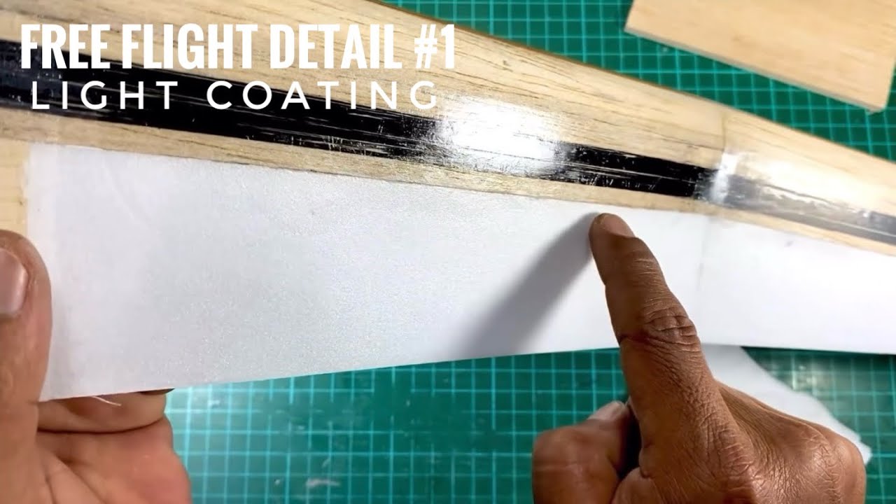 Free Flight Detail #1 : Light Coating Tip Launch Glider