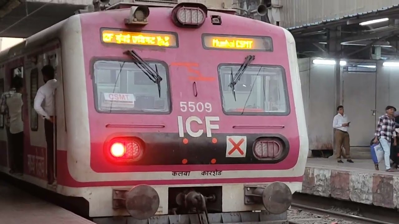 EMU train Pink local train Mumbai local train 