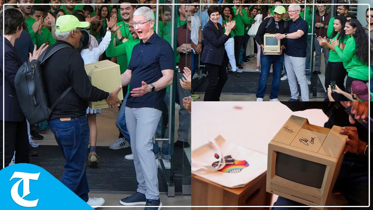 Tim Cook surprised to see Apple fan’s 1984 Macintosh SE at store launch ...