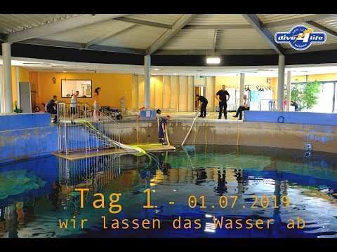 Tag 1: Abpumpen des Wassers