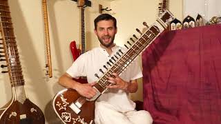 19 Bhimpalasi Sitar Lesson Series. How to Play Drut Gat Composition Taans in Bhimpalasi. Teental