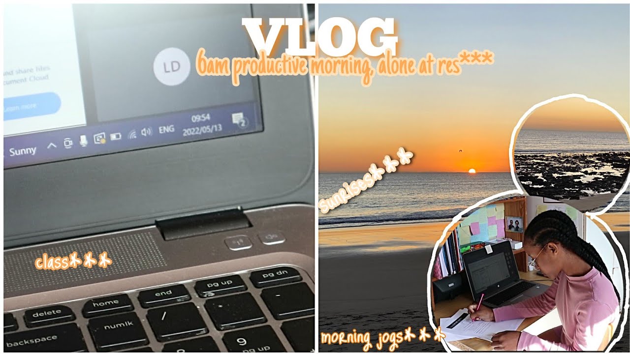 6am productive morning:reslife, morning jogs, sunrise, online class & more|Nelson Mandela University
