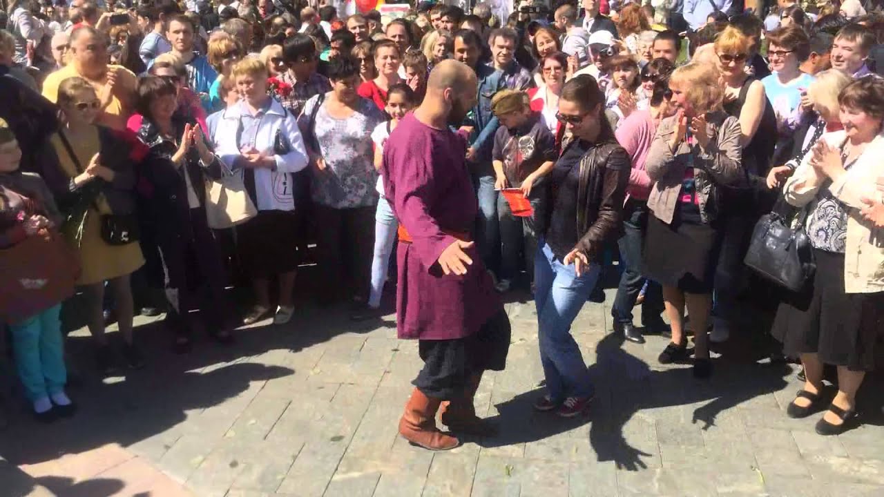Victory Day Cossack Dancing in the Theater Square, Moscow