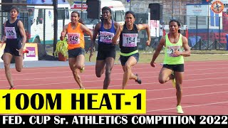 Dutee chand100m heat 1  25th National Fed. Cup Senior Athletics Competition 2022