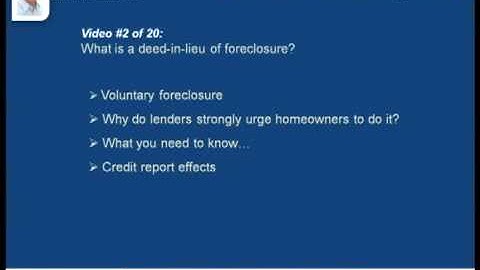 Deed in Lieu of Foreclosure