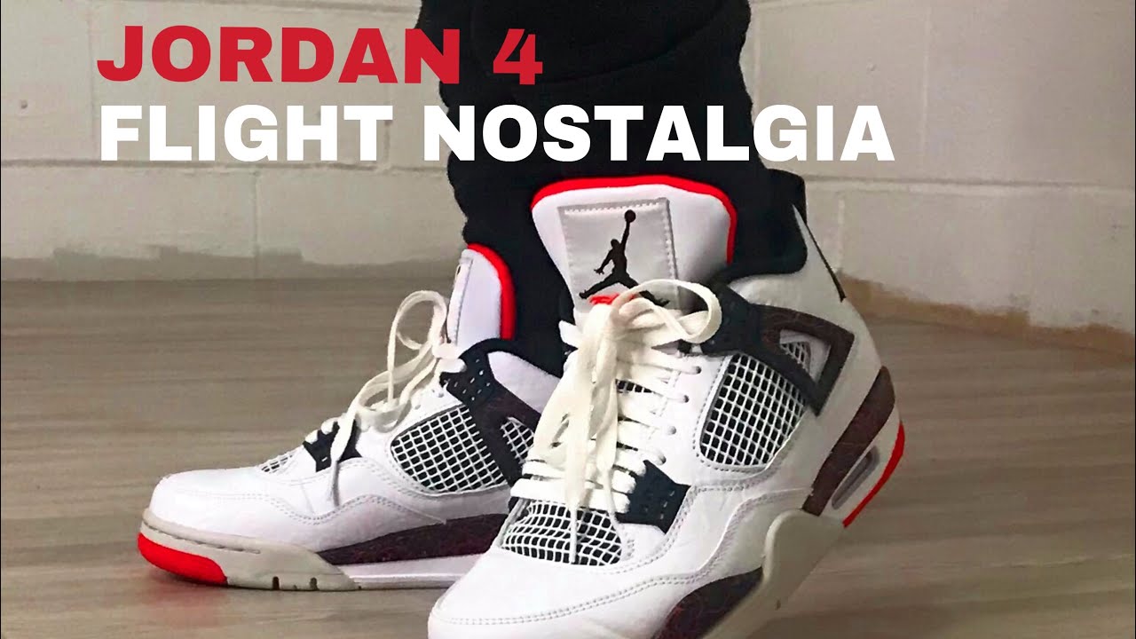 jordan 4 flight nostalgia on feet