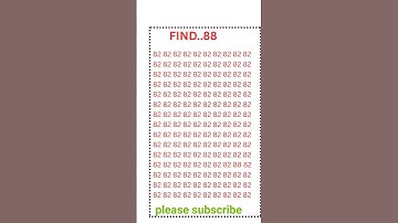 FIND OUT👁️88👁️#IQtest#Eyetest#Math#Gk #BrainExercise#Puzzle#yt #Quiz#Learn#Reels#View #Viral#Shorts