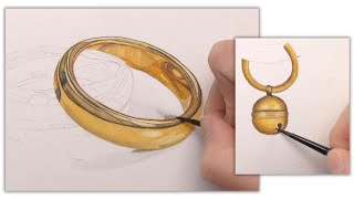 How to Paint Gold in Watercolor